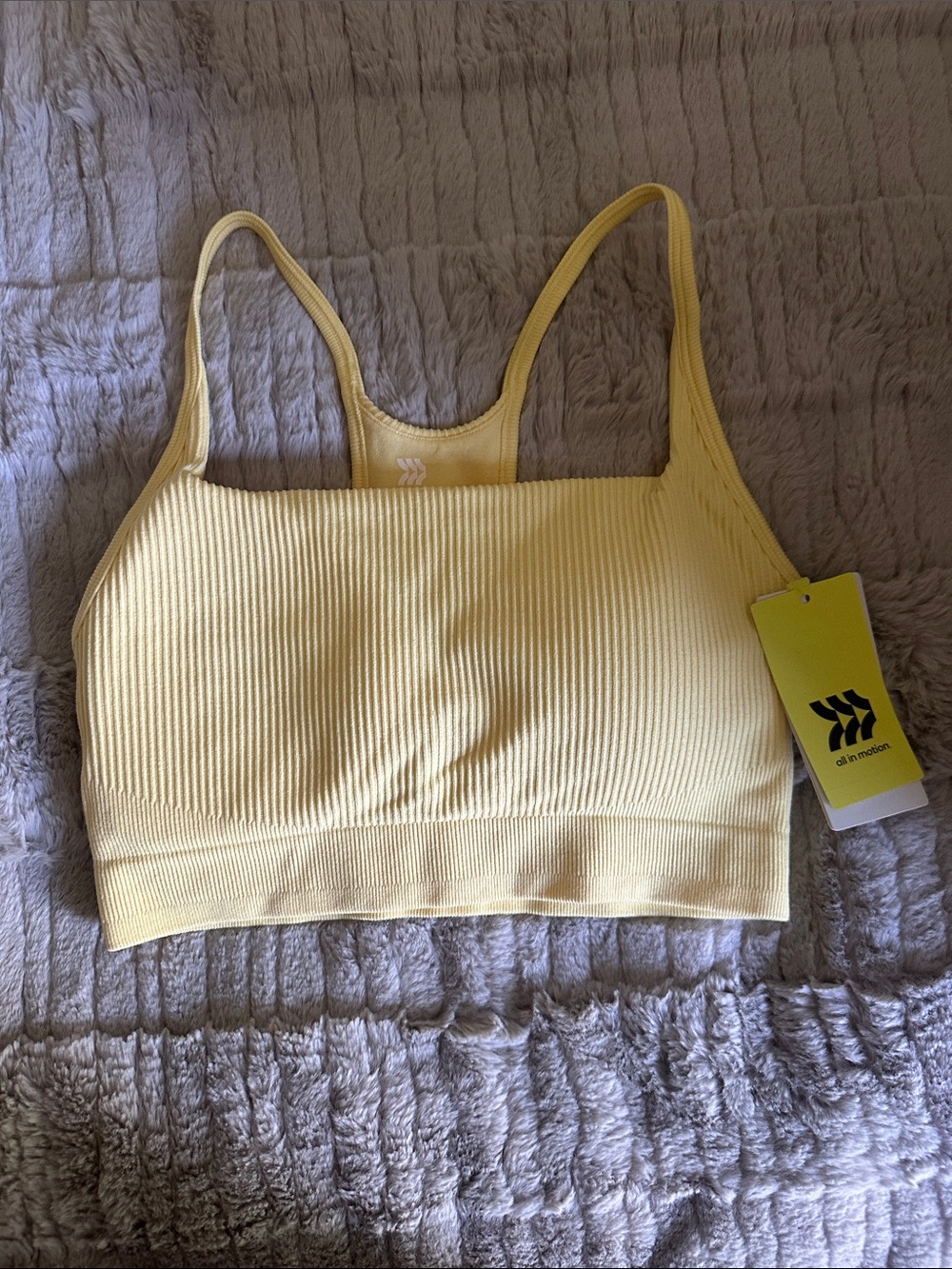 Target Yellow Ribbed Crop Tank
